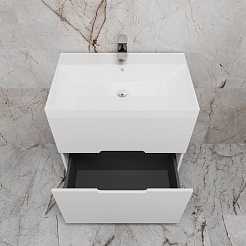 Style Line Тумба с раковиной Матис 70 белая матовая – фотография-5